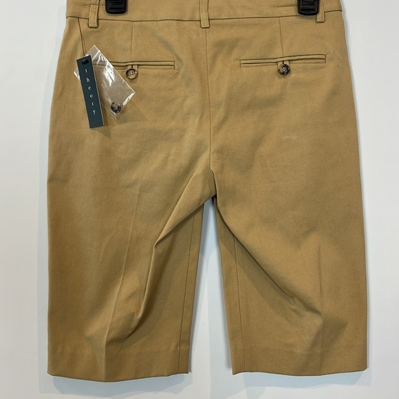 Theory Canvas Palmer S Bermuda Trouser Shorts Women's Size 2 - Picture 2 of 7
